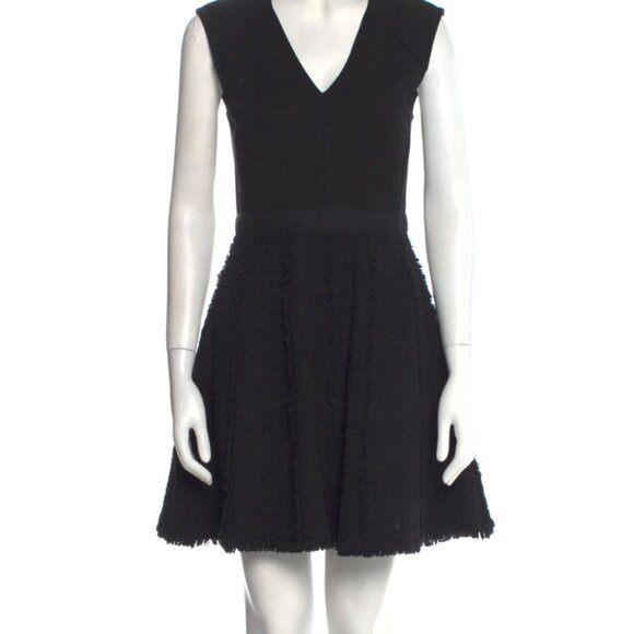 Rebecca Taylor Black Tweed A-Line Dress - Picture 2 of 10